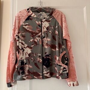 Egy Velvet Zip Up Sweater